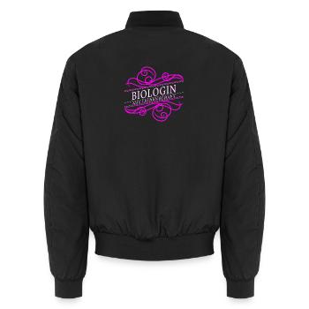 Biologin aus Leidenschaft - Unisex Bomberjacke - Schwarz - Hinten - AI Model Male 185 light (185cm)