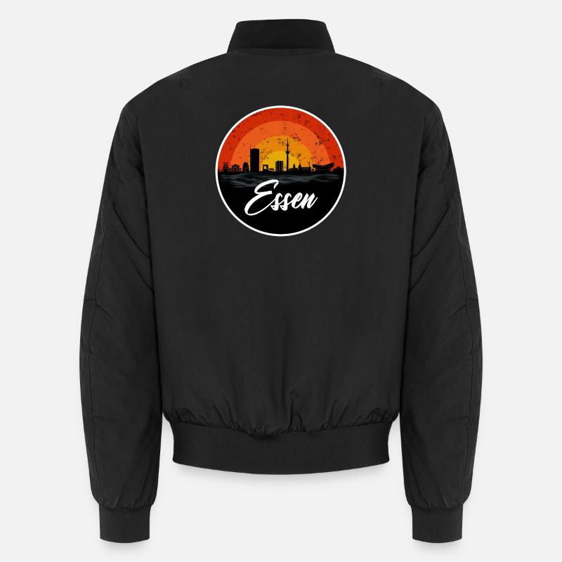 Essen Skyline II - Unisex Bomberjacke - Schwarz