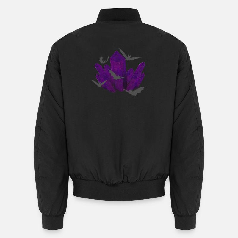Gothic-kristall, Fledermäuse, verschenken Unisex Bomberjacke