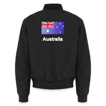 geschenke Australier, Flagge Australien, Australi - Unisex Bomberjacke - Schwarz - Hinten - AI Model Male 185 light (185cm)
