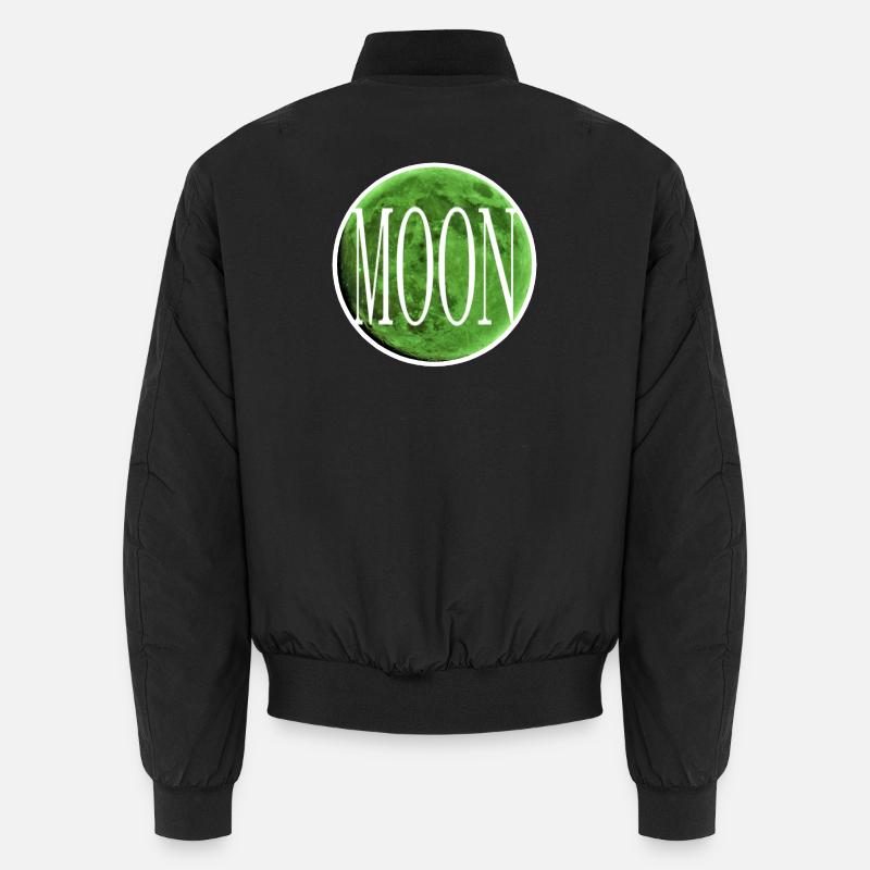 Encart - Lune vert émeraude - Bomber unisexe - noir