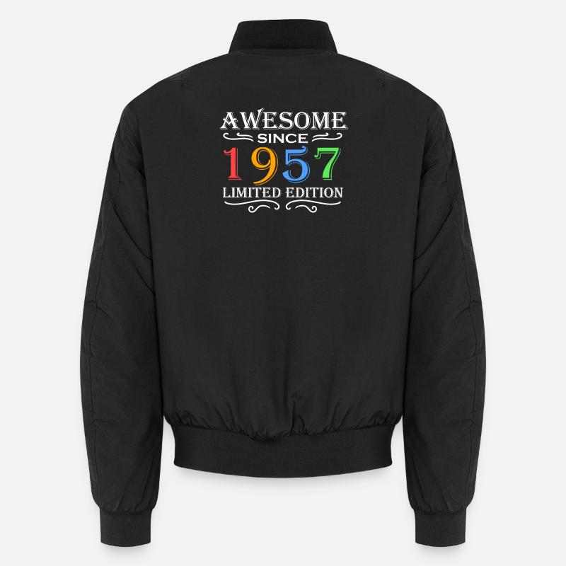 1957 - Born 1957 - Unisex Bomber Jacket - black