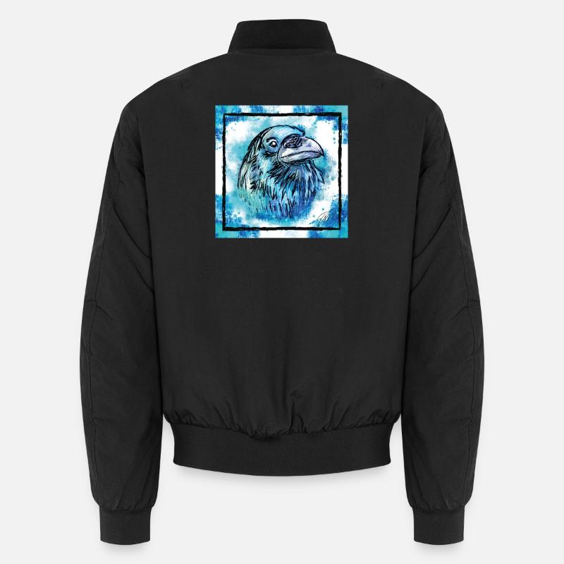 Der blaue Rabe, Tier Geschenke Unisex Bomberjacke