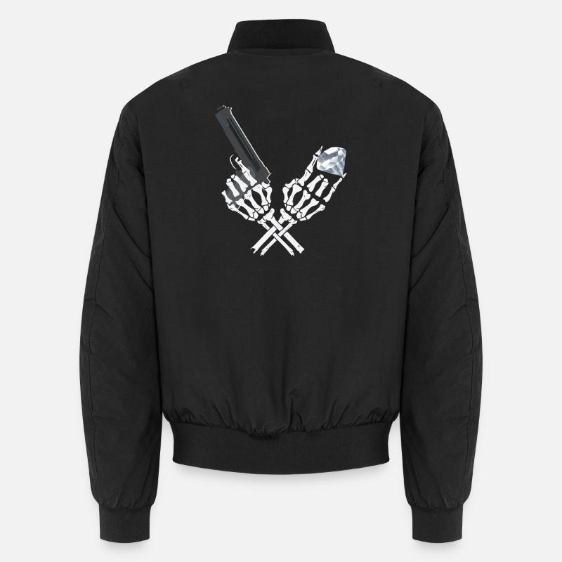 Squelette de gangster Bomber unisexe