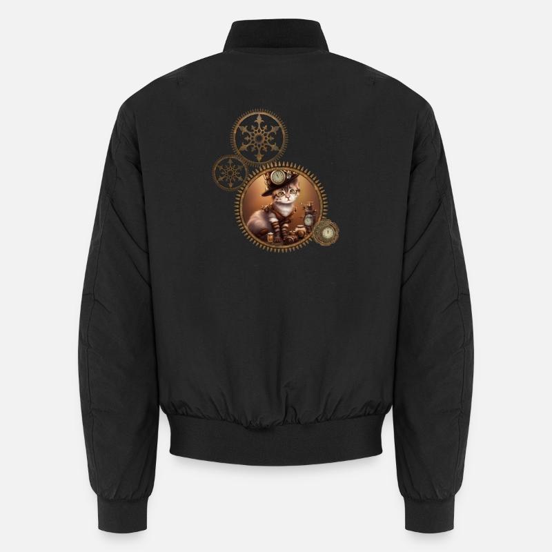 Little steampunk kitten Unisex Bomber Jacket