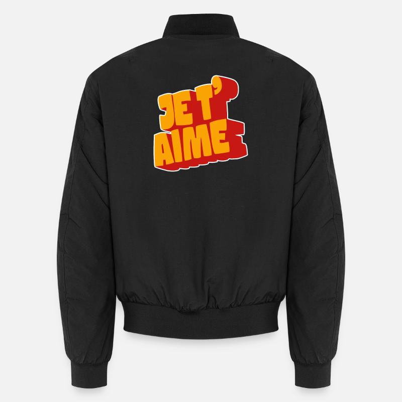 Je t’aime - Bomber unisexe - noir