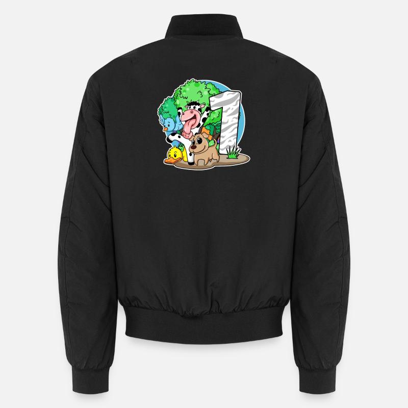1er anniversaire Animaux mignons 1 an Bomber unisexe