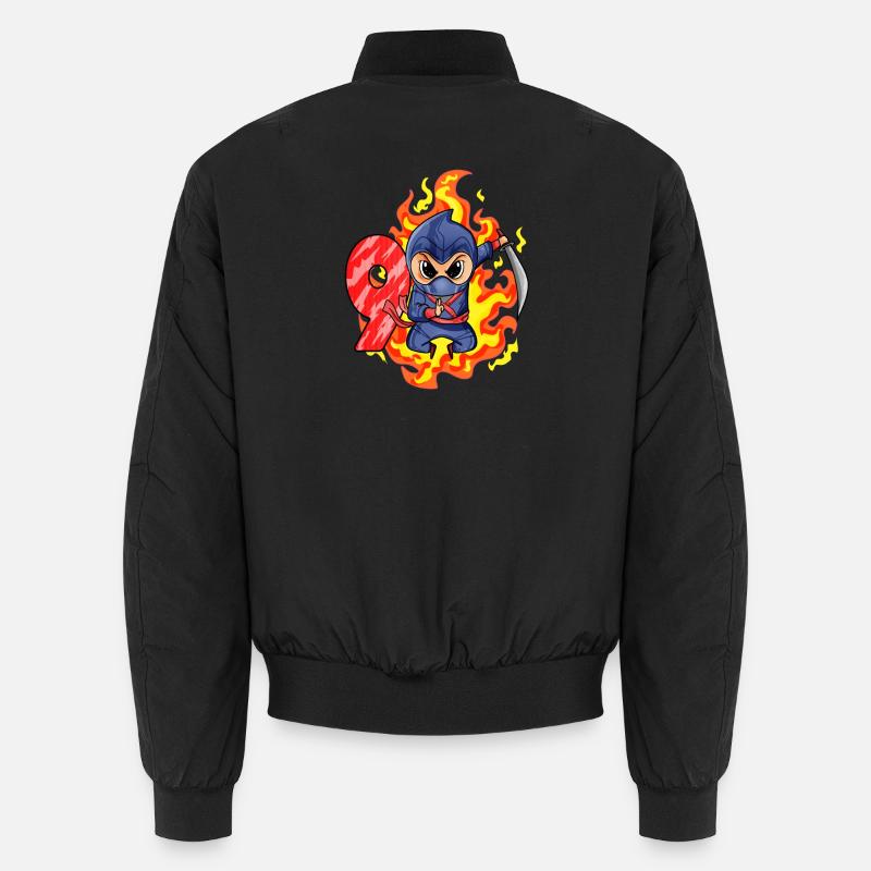 9. Geburtstag Junge 9 Jahre alt Ninja Unisex Bomberjacke