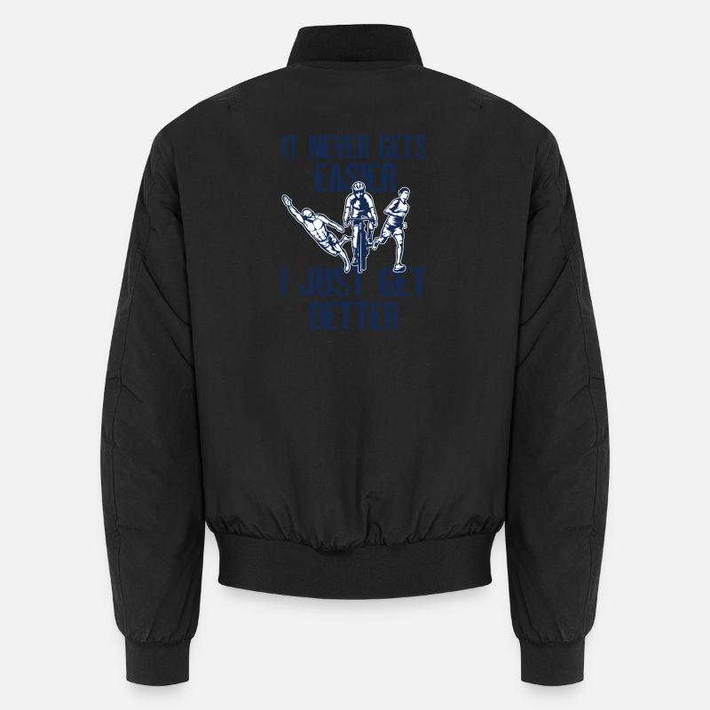 It will never be easier triathlon Unisex Bomber Jacket