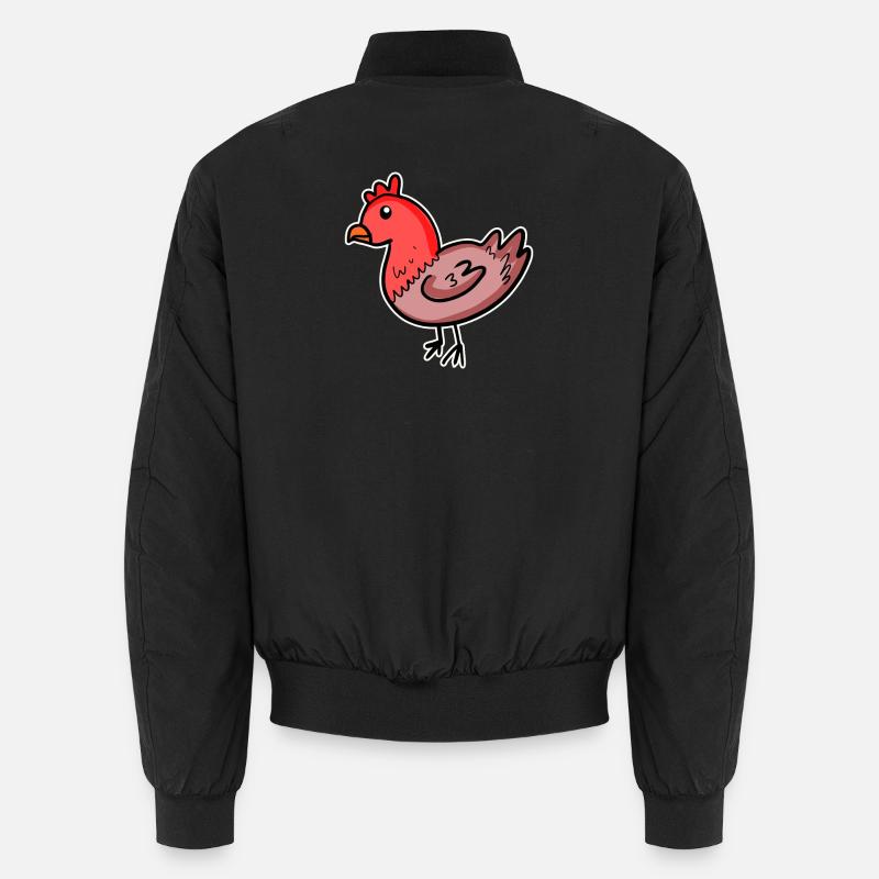 Bande dessinée de poulet - Bomber unisexe - noir
