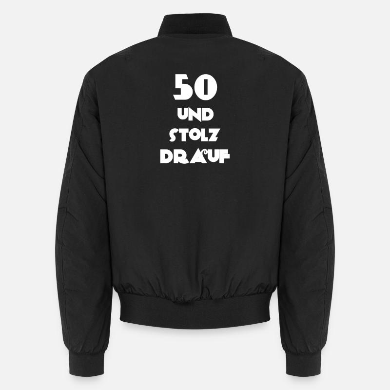 geburtstagsfeier, 50 und stolz drauf Unisex Bomberjacke