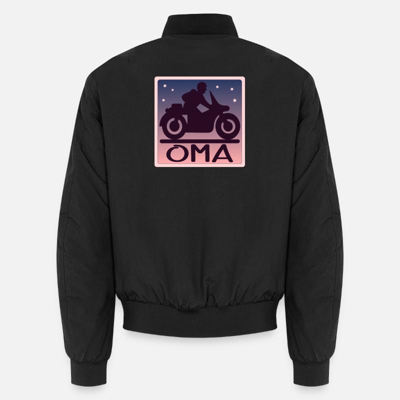 MOTORRAD OMA - GROßMAMA - Unisex Bomberjacke - Schwarz