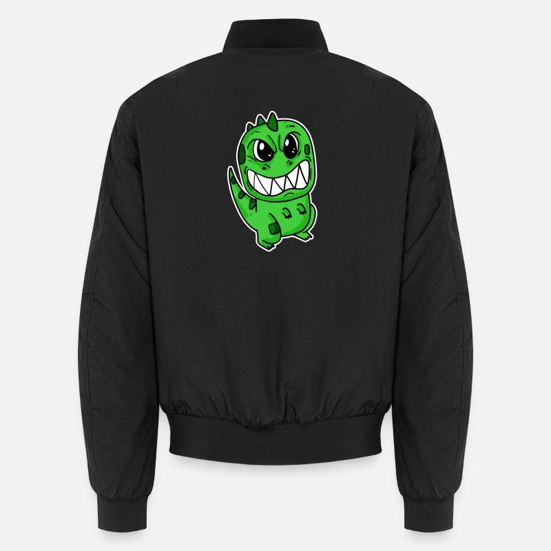 Angry little dinosaur - Unisex Bomber Jacket - black