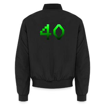 geburtstagsgeschenk, 40 Pixelgrafik - Unisex Bomberjacke - Schwarz - Hinten - AI Model Male 185 light (185cm)