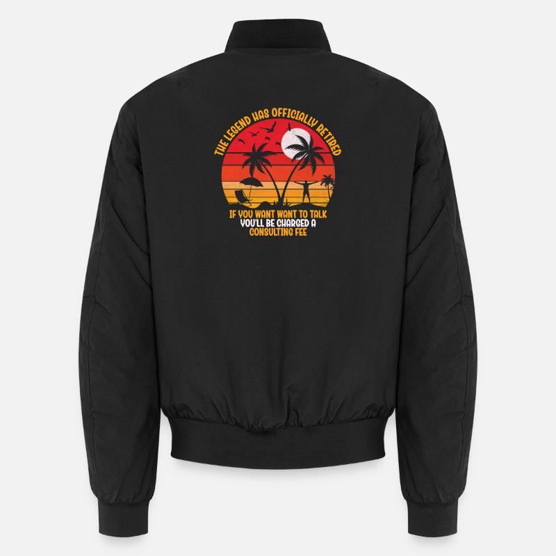 The legend is officially retired Unisex Bomber Jacket
