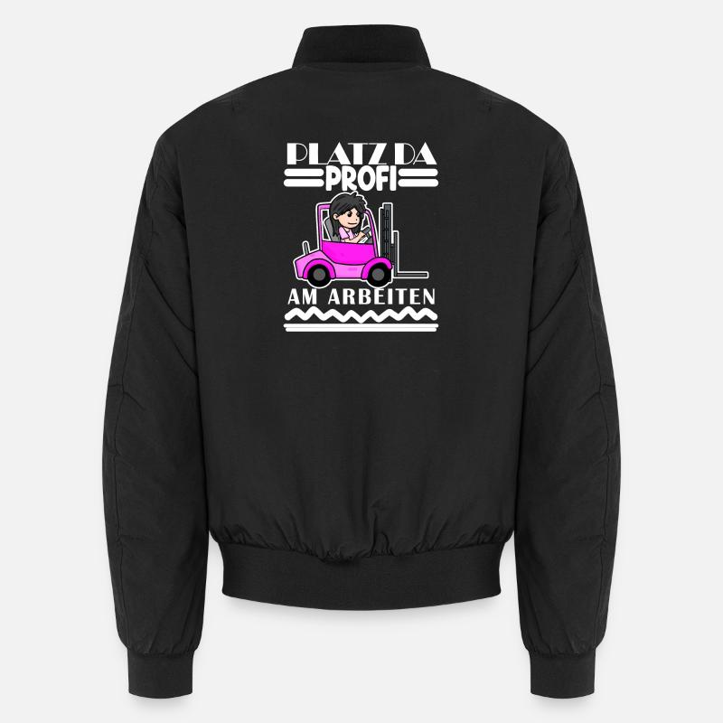 Staplerfahrerin Gabelstapler Lager Logistik Damen Unisex Bomberjacke