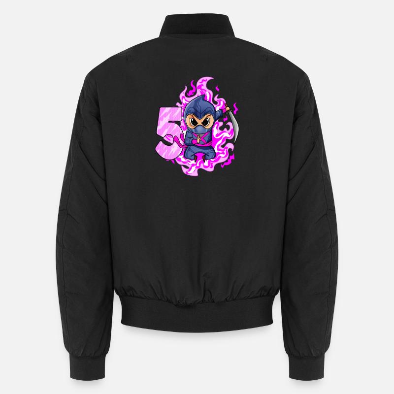 5. Geburtstag Mädchen 5 Jahre alt Ninja Unisex Bomberjacke