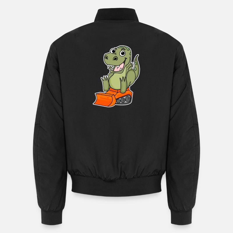 Dino Construction Site Children's Motif Unisex Bomber Jacket