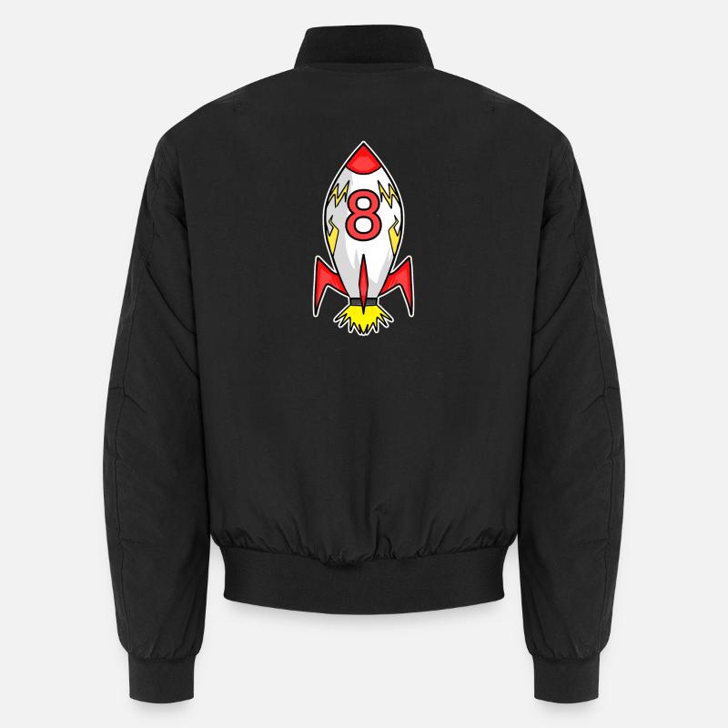 Rakete Junge 8. Geburtstag Unisex Bomberjacke