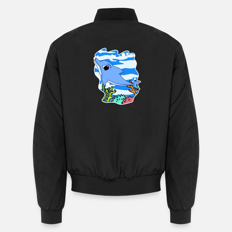 Delfin - Säugetier Meerestier Naturschutz Umwelt Unisex Bomberjacke