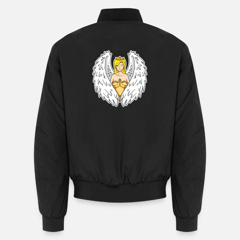 Schutzengel - Unisex Bomberjacke - Schwarz