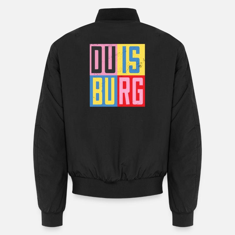 Duisburg Städte Design - Unisex Bomberjacke - Schwarz