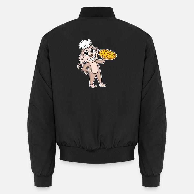 Pizzabäcker Pizza Koch Affe Italienisch Unisex Bomberjacke