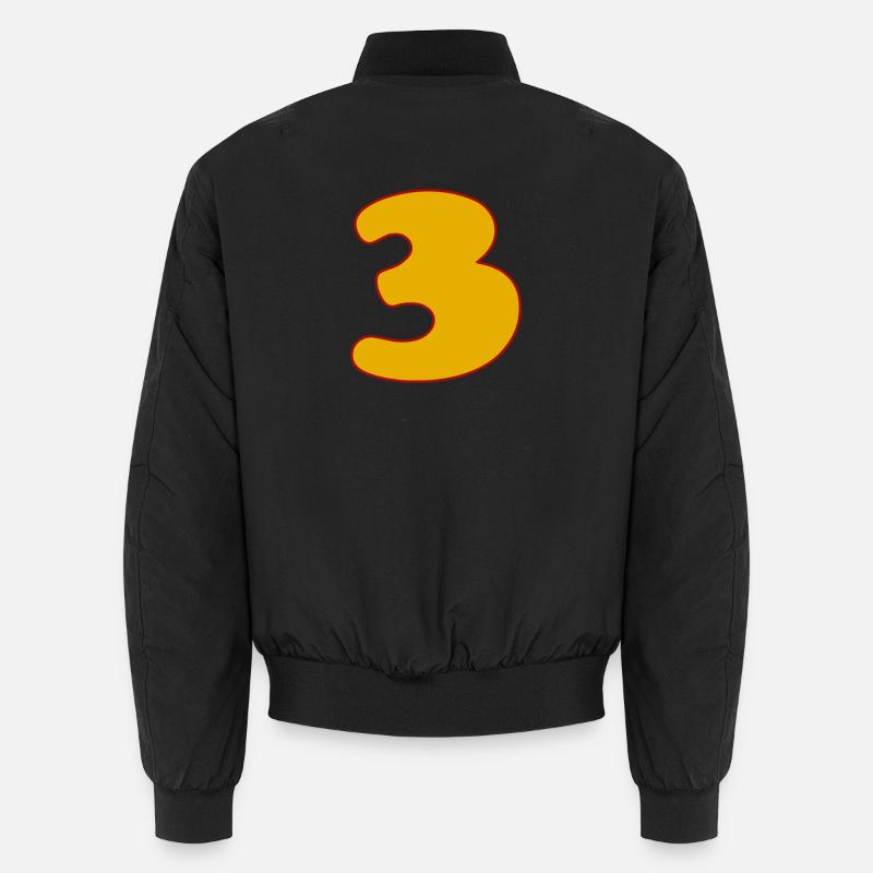 3 - Unisex Bomberjacke - Schwarz