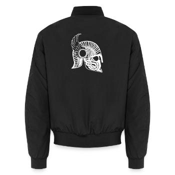 nordische Mythologie, Valkyrenhelm, Wikingermythen - Unisex Bomberjacke - Schwarz - Hinten - AI Model Male 185 light (185cm)