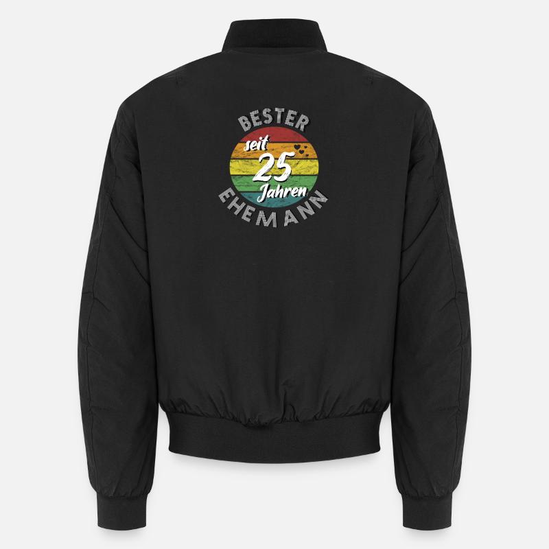 bester Ehemann seit 25 Jahren Silberhochzeit retro Unisex Bomberjacke