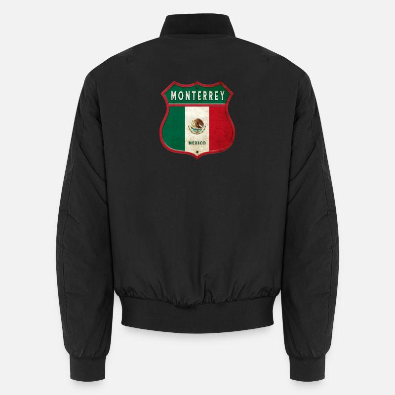Monterrey Mexiko Wappen Design - Unisex Bomberjacke - Schwarz