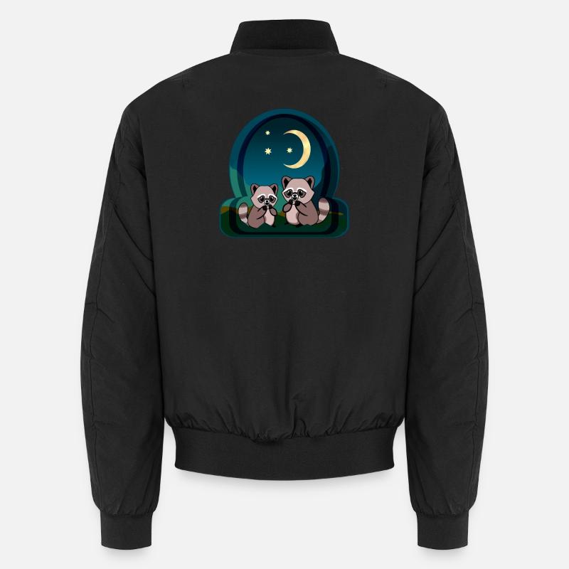 Waschbären Paar Unisex Bomberjacke