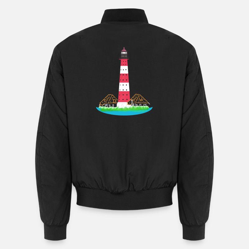 Phare Westerheversand, sans texte, Mer du Nord Bomber unisexe