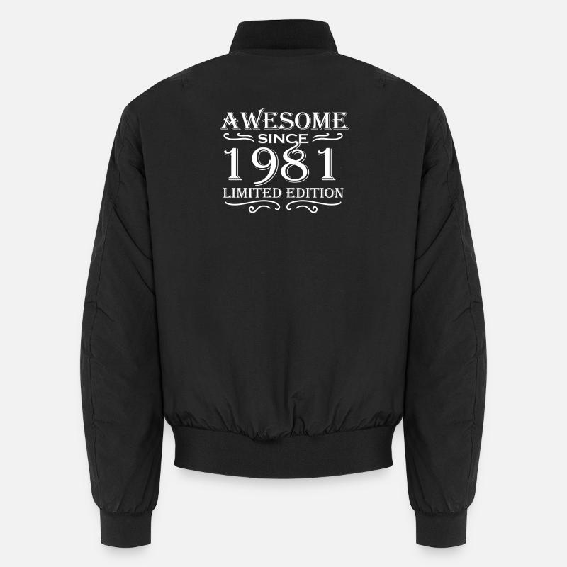1981 - Born 1981 - Unisex Bomber Jacket - black