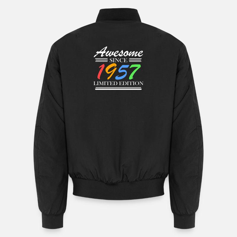 1957 - Born 1957 - Unisex Bomber Jacket - black