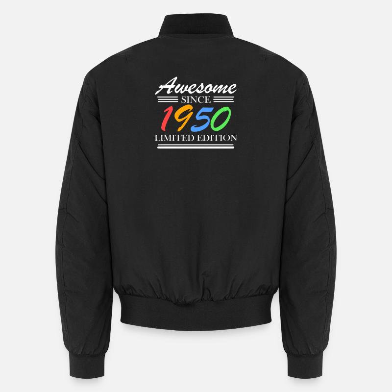 1950 - Born 1950 - Unisex Bomber Jacket - black
