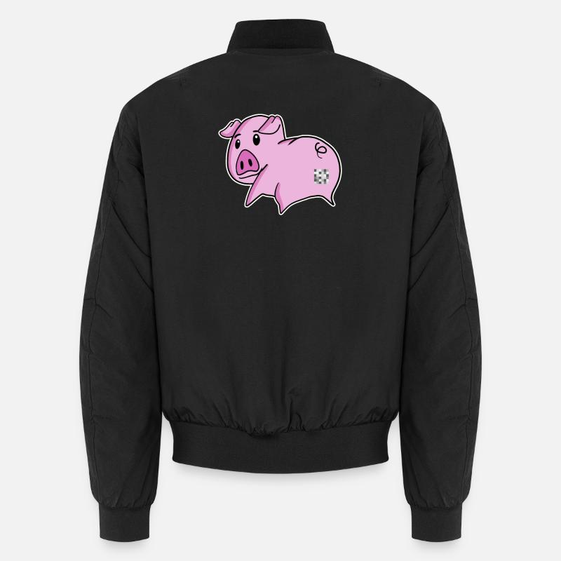 Pig Ass - Pig Butt - Bomber unisexe - noir