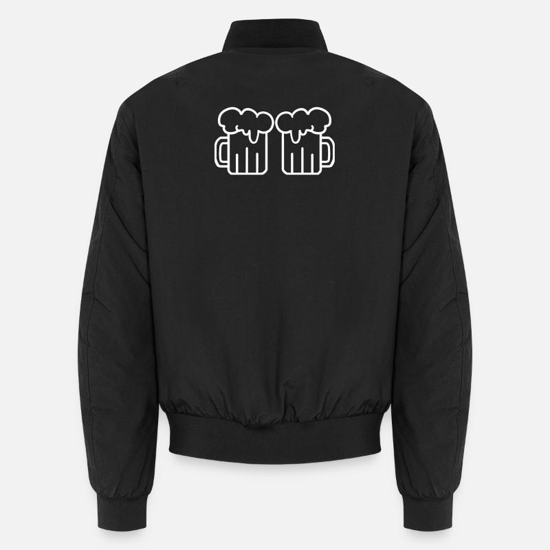 Beer Beers Alcohol - Unisex Bomber Jacket - black