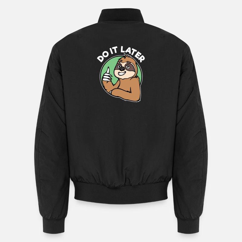 Jungle Dweller Lazy Animal Sloth Relax Statement Unisex Bomber Jacket