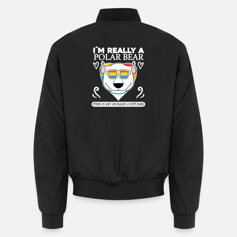 Eisbär Polarbär Bär Spruch Sprüche Unisex Bomberjacke