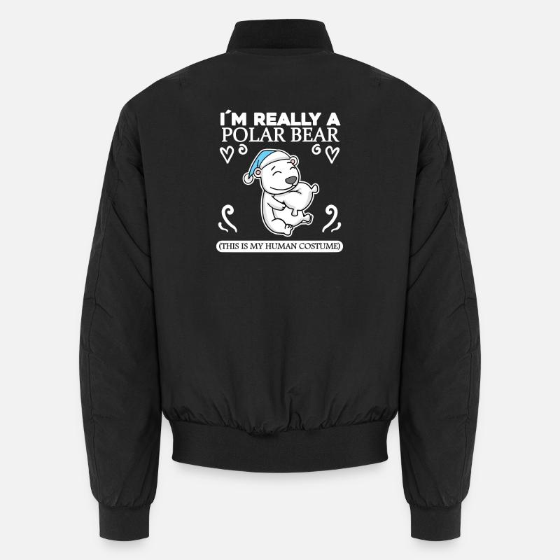 Polar bear - Unisex Bomber Jacket - black