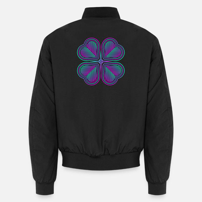 Trèfle à quatre feuilles de coeurs - 1 Bomber unisexe