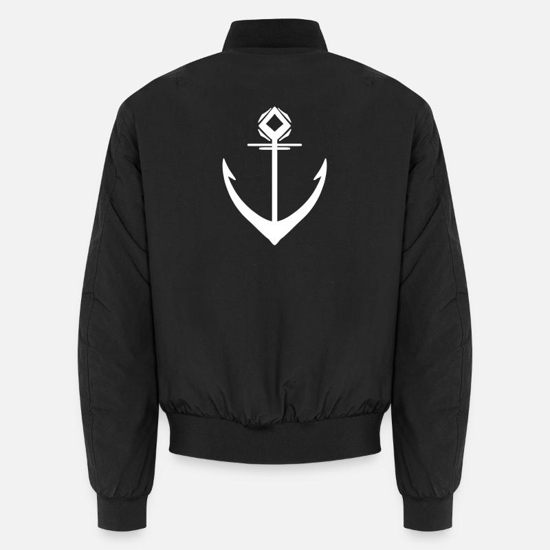 Anker Weiß Symbol Unisex Bomberjacke