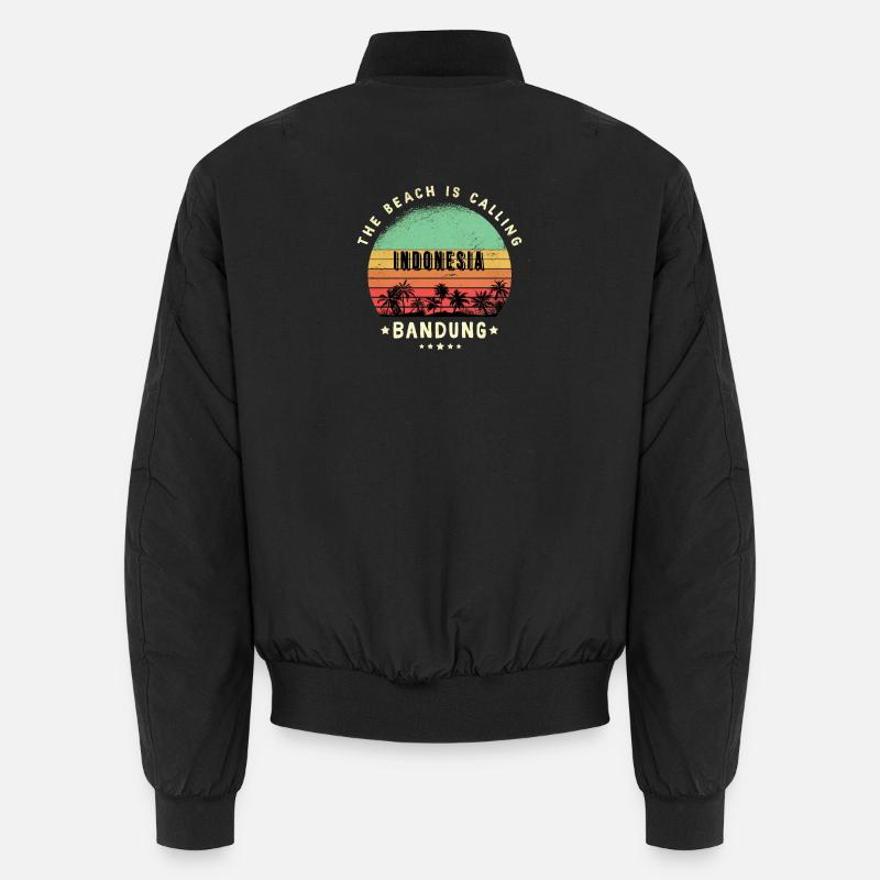 Bandung Indonesia beach design - Unisex Bomber Jacket - black