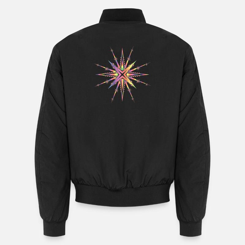 Étoile rayonnante aux couleurs délicates de l’arc-en-ciel Bomber unisexe