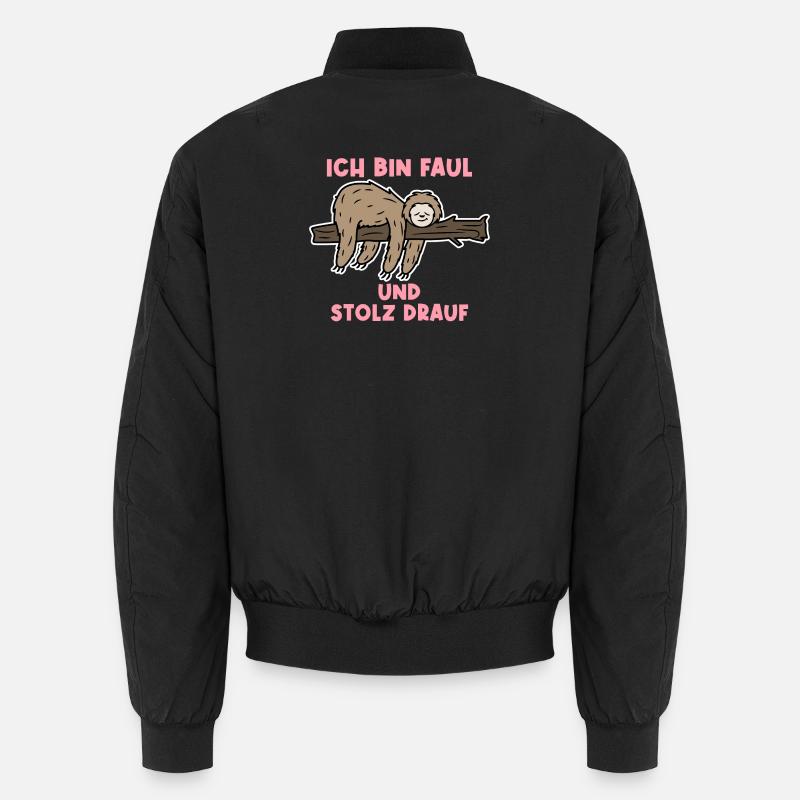 Chillen Schlafen Tier Statement Urwald Faultier Unisex Bomberjacke