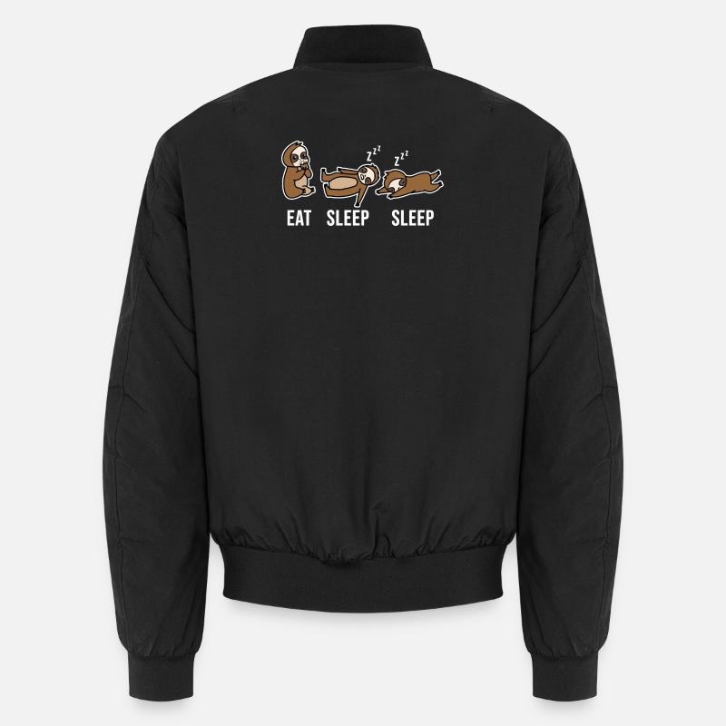 Relax Sleeping Sloth Saying Jungle Mammal Unisex Bomber Jacket