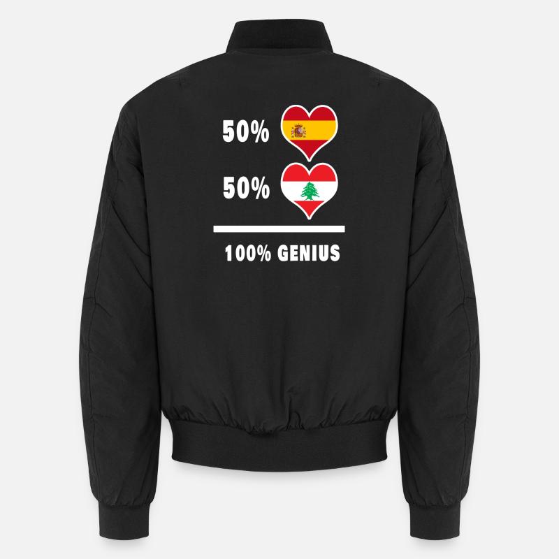 Lebanon and Spain genius / gift Unisex Bomber Jacket