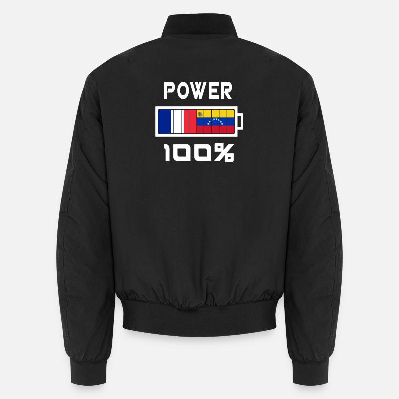 Venezuela und Frankreich Power 100% Unisex Bomberjacke