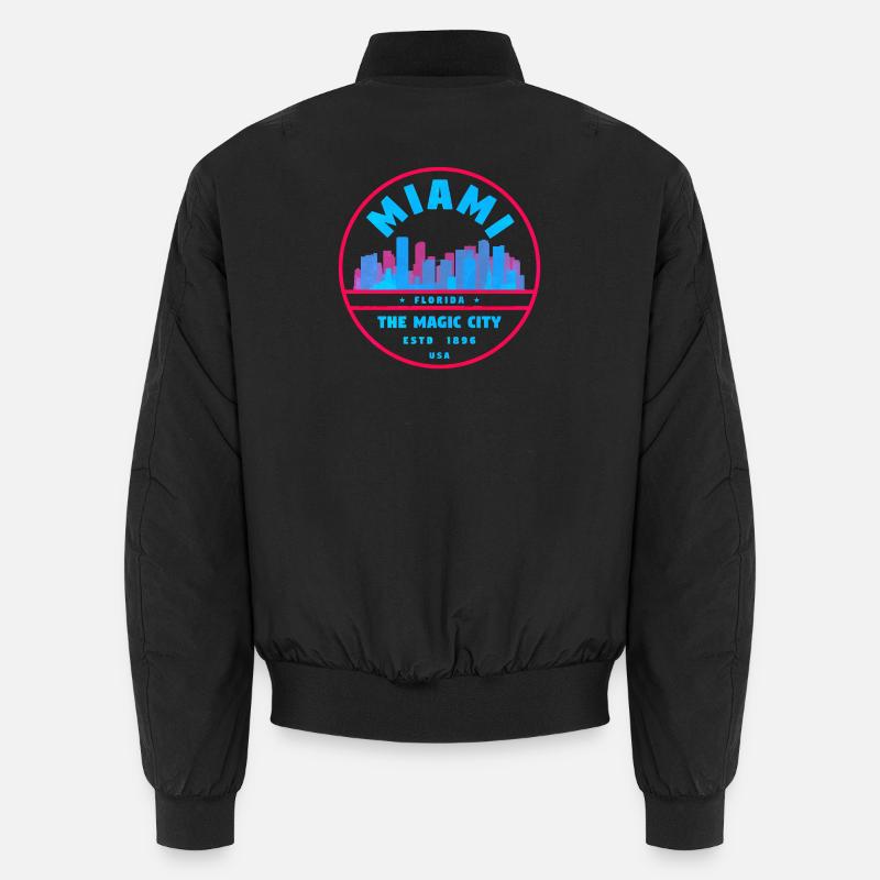 Miami Usa - Unisex Bomber Jacket - black